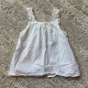 White Lace Trim Sleeveless Top